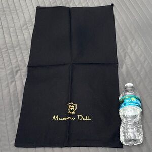 Massimo Dutti Black dust Bag with Gold Logo